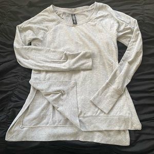 Light Gray Pullover w Side Slits